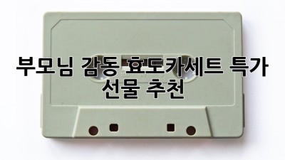 부모님 감동❤️ 효도카세트 특가 & 선물 추천🎁